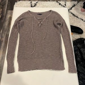 Brown knitted sweater top